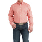 Men's Cinch Red Braid Long Sleeve Button Down Shirt MTW1106040