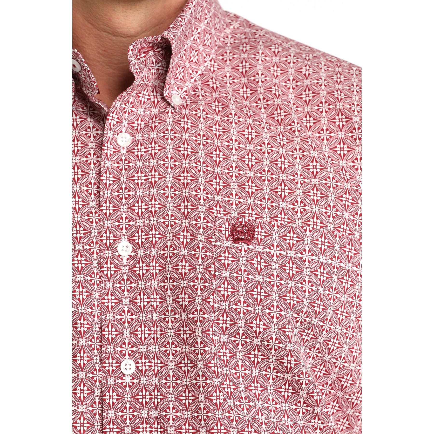 Men's Cinch Medallion Print Long Sleeve Button Down Shirt MTW1106052