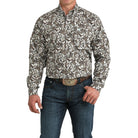 Men's Cinch Paisley Printed Long Sleeve Button Down Shirt MTW1106059