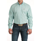 Men's Cinch Classic Geo Print Long Sleeve Button Down Western Shirt MTW1106060