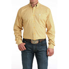 Men's Cinch Long Sleeve Gold Printed Button Down Shirt MTW1106068