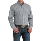 Men's Cinch Geo Print Long Sleeve Button Down Shirt MTW1106080