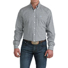 Men's Cinch Geo Print Long Sleeve Button Down Shirt MTW1106080