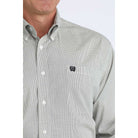 Men's Cinch White Printed Long Sleeve Button Up Shirt MTW1106081