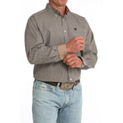 Men's Cinch Long Sleeve Khaki Printed Button Up Shirt MTW1106089