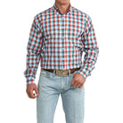 Men's Cinch Long Sleeve Multi Plaid Button Up Shirt MTW1106096