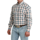 Men's Cinch Long Sleeve Coral Plaid Classic Fit Button Down Shirt MTW1106103