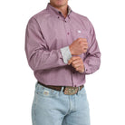 Men's Cinch Long Sleeve Classic Fit Purple Printed Button Down Shirt MTW1106109