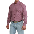 Men's Cinch Long Sleeve Classic Fit Purple Geo Printed Button Down Shirt MTW1106110