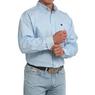 Men's Cinch Long Sleeve Light Blue Button Up Shirt MTW1106125