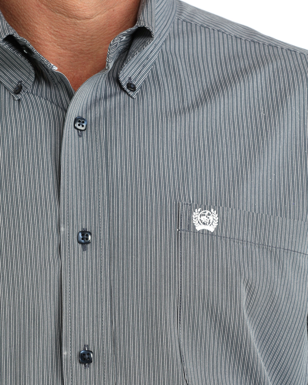 Cinch Men's Navy Stripe Modern Fit Shirt MTW1106130