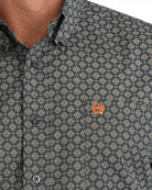 Cinch Men's Navy Geo Printed Button Down Shirt MTW1106131