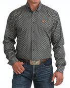 Cinch Men's Navy Geo Printed Button Down Shirt MTW1106131