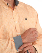 Cinch Men's Gold Geo Printed Modern Fit Shirt MTW1106132