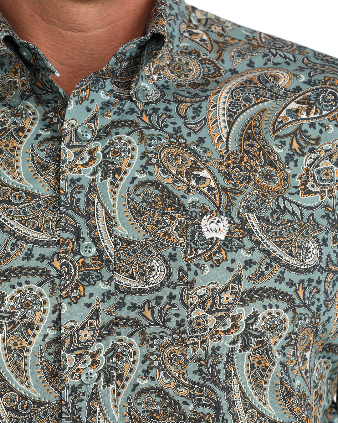 Cinch Men's Blue Multi Paisley Long Sleeve Modern Fit Shirt MTW1106134