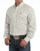 Cinch Men's Long Sleeve Cream Geometric Print Button Down Shirt MTW1106156