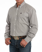 Cinch Men's Long Sleeve Classic Fit Geometric Printed Button Down Shirt MTW1106161