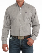Cinch Men's Long Sleeve Classic Fit Geometric Printed Button Down Shirt MTW1106161
