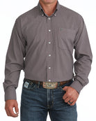 Cinch Men's Long Sleeve Purple Geo Printed Button Down Shirt MTW1106162