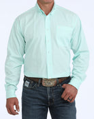 Cinch Men's Light Blue Striped Long Sleeve Button Down Shirt MTW1106166