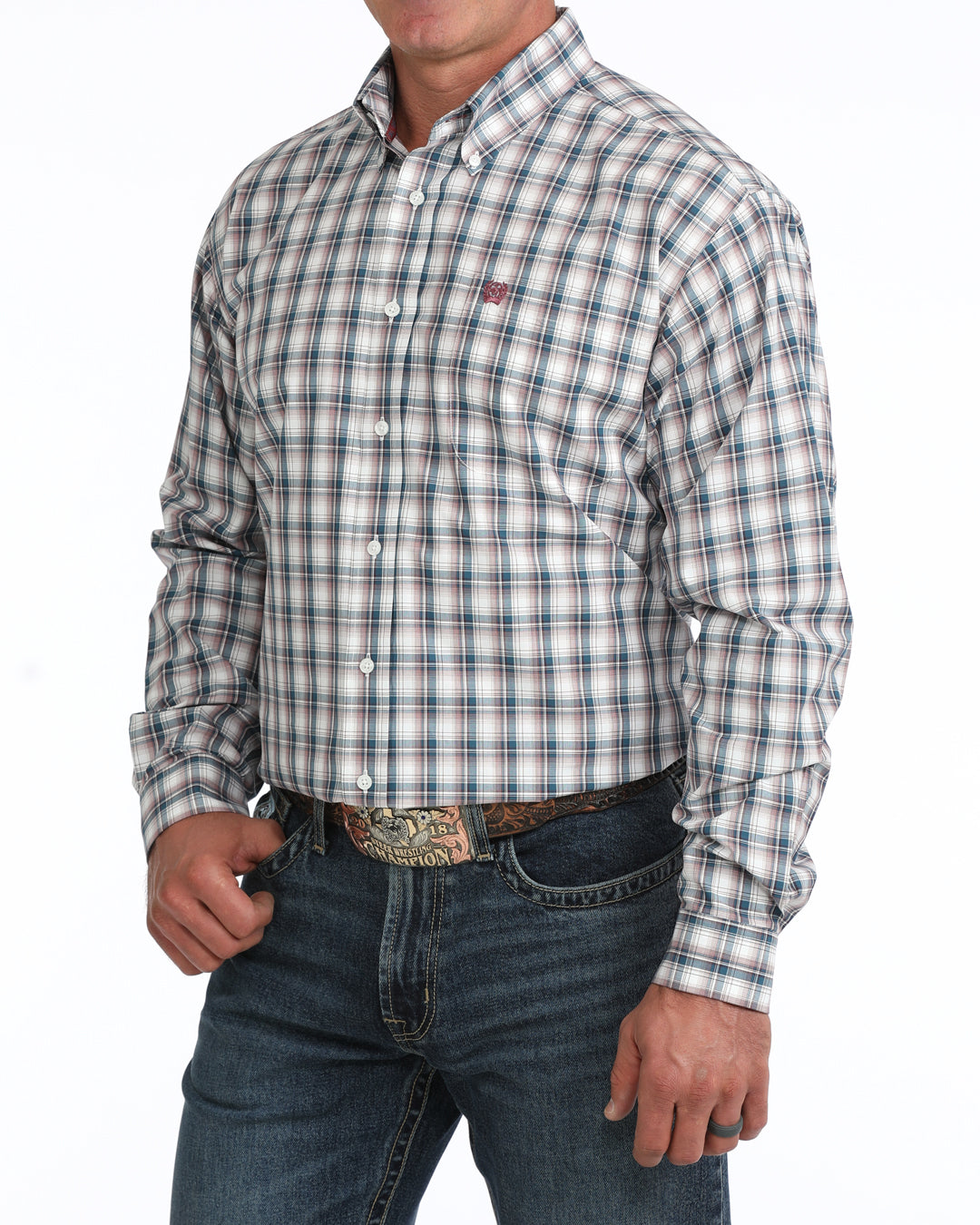 Cinch Men's Long Sleeve Plaid Button Down Shirt MTW1106171