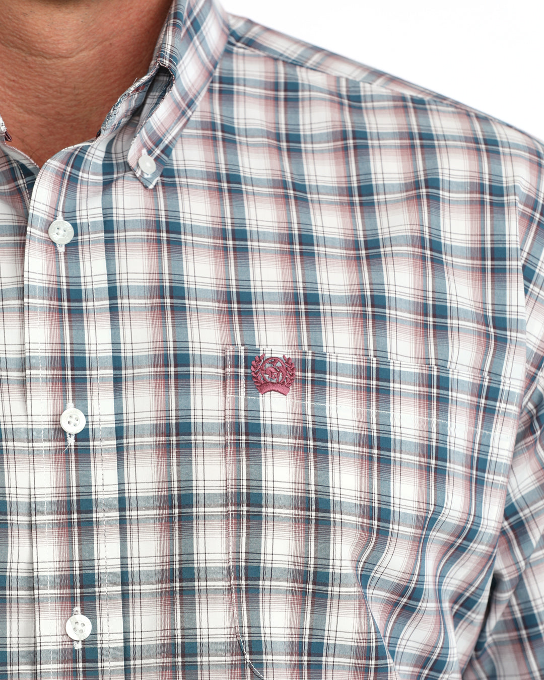 Cinch Men's Long Sleeve Plaid Button Down Shirt MTW1106171