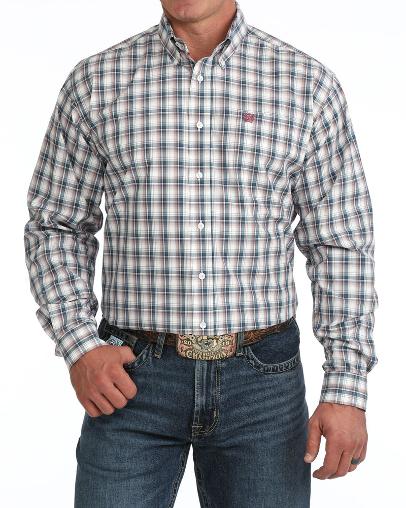 Cinch Men's Long Sleeve Plaid Button Down Shirt MTW1106171
