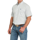 Men's Cinch Grey and White Geo Print Western Shirt MTW1111485 - Crazy House Western Wear