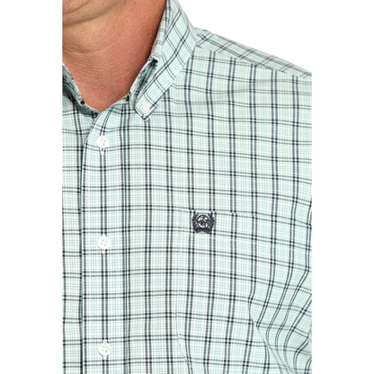 Men's Cinch Plaid Print Short Sleeve Button Down Shirt MTW1111487 - Crazy House Western Wear