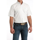 Men's Short Sleeve Plaid Button Down Shirt MTW1111510
