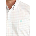 Men's Short Sleeve Plaid Button Down Shirt MTW1111510
