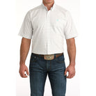 Men's Short Sleeve Plaid Button Down Shirt MTW1111510