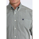 Men's Cinch Short Sleeve Geo Printed Button Up Shirt MTW1111517