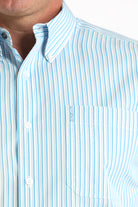 Men's Cinch Long Sleeve White Stripe Western Shirt MTW1347145