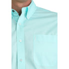 Men's Cinch Blue Modern Fit Long Sleeve Button Down Shirt MTW1347155