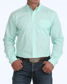 Cinch Men's Long Sleeve Solid Turquoise Modern Fit Button Down Shirt MTW1347170