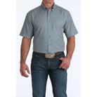 Men's Cinch Geometric Print Arenaflex Short Sleeve Button Up MTW1704165