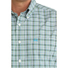 Men's Cinch Short Sleeve Arenaflex Plaid Button Down Shirt MTW1704169