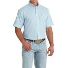 Men's Cinch Blue Arenaflex Printed Button Down Shirt MTW1704170