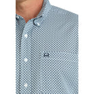 Men's Cinch Short Sleeve Arenaflex Printed Button Down Shirt MTW1704171