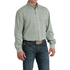 Men's Cinch Green Printed Arenaflex Button Down Shirt MTW1862041