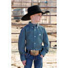 Boy's Cinch Geometric Print Button-Down Western Shirt MTW7060367 - Crazy House Western Wear