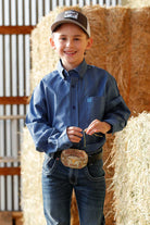 Boy's Cinch Printed Long Sleeve Button-Down Western Shirt MTW7060398