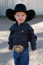 Cinch Toddler Navy Long Sleeve Button Down Shirt MTW7061401