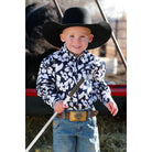 Toddler Cinch Hibiscus Print Button-Down Western Shirt MTW7062366 - Crazy House Western Wear