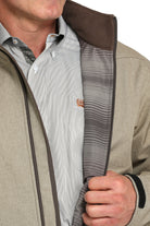 Men's Cinch Stone Brown Bonded Zip Jacket MWJ1567014