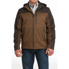 Men's Cinch Brown Hooded Patch Jacket 