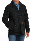Cinch Men's Black Plaid Button Coat MWJ1596003