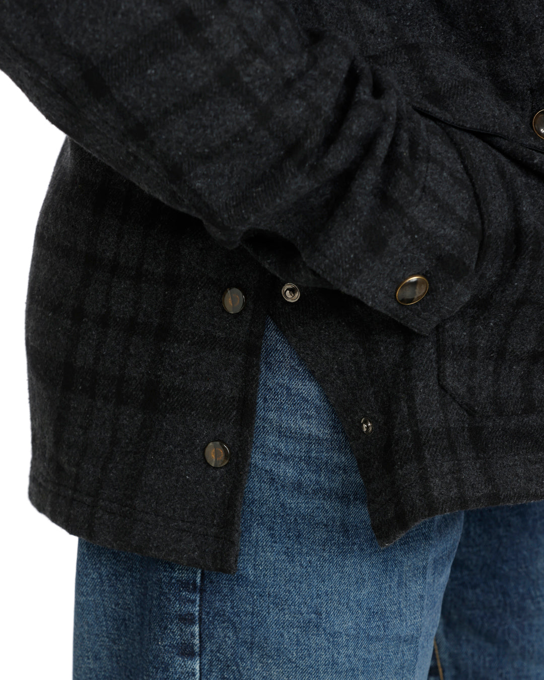 Cinch Men's Black Plaid Button Coat MWJ1596003