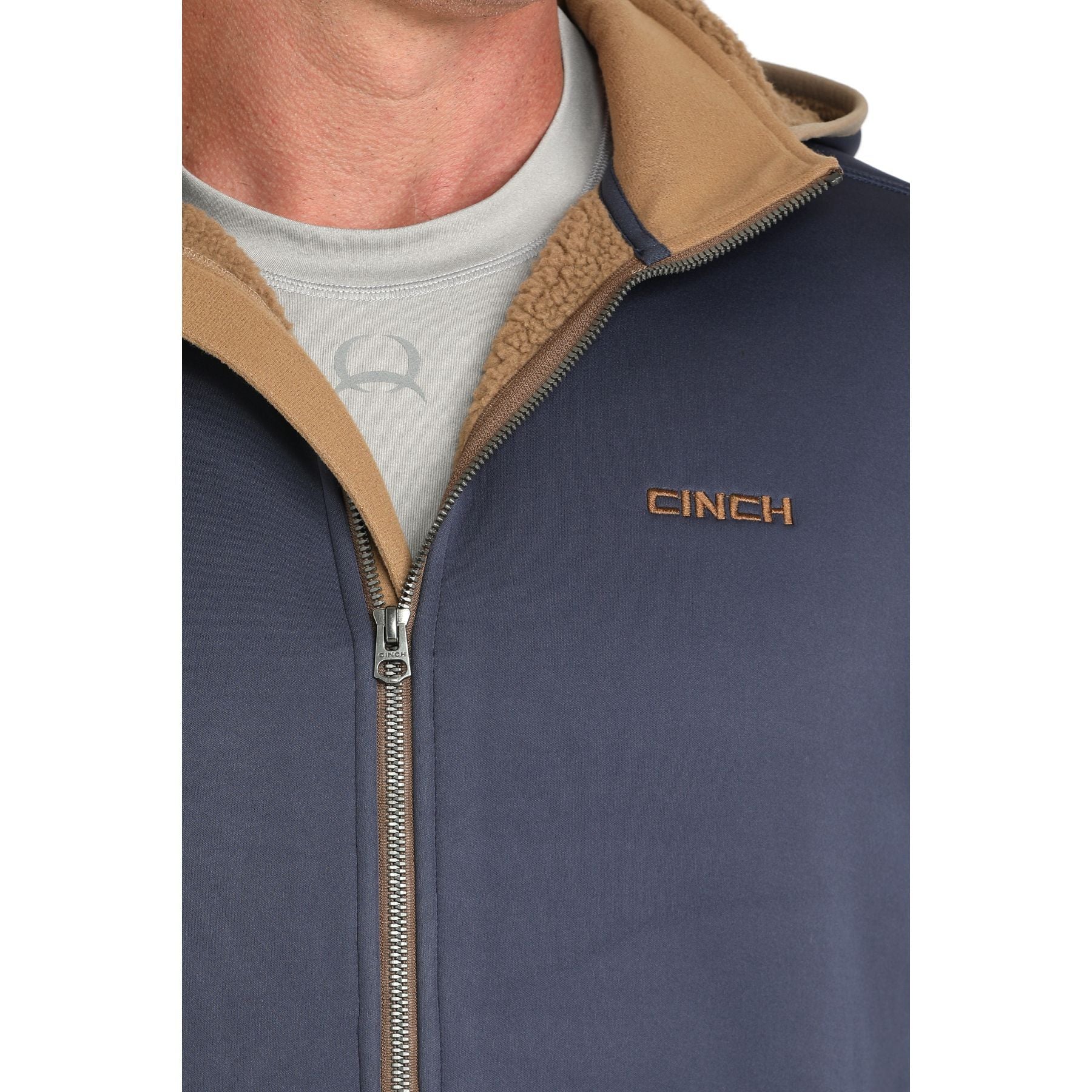 Men's Cinch Navy Sherpa Hoodie MWJ1915004 – Crazy House Western Wear